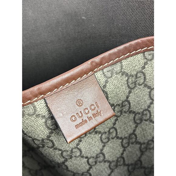 Authentic Gucci Web Loop Tote in GG Supreme Canvas and Leather - Picture 9 of 12